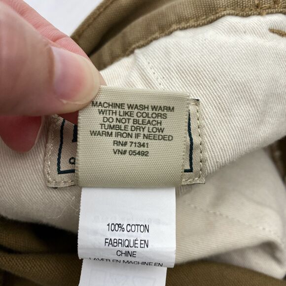 LL Bean Brown Cargo Pants Cotton Relaxed Fit Workwear Outdoor Mens 42x29 - Picture 8 of 10